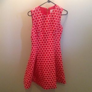 red and whit  polkadot  Kate spade dress