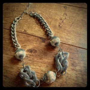 Funky vintage silver necklace