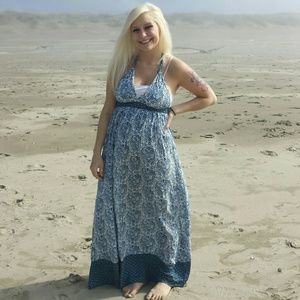 Floral Blue Maxi Dress