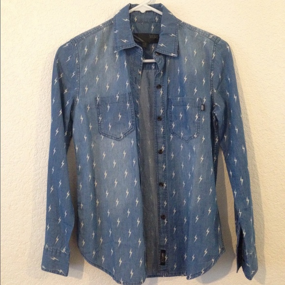 Vans denim button up long sleeve