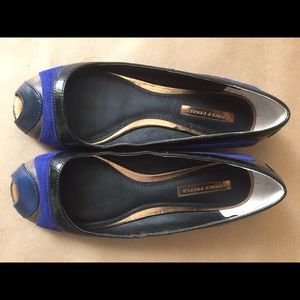 Lovely People "Judy" Peep-toe Flats, size 9