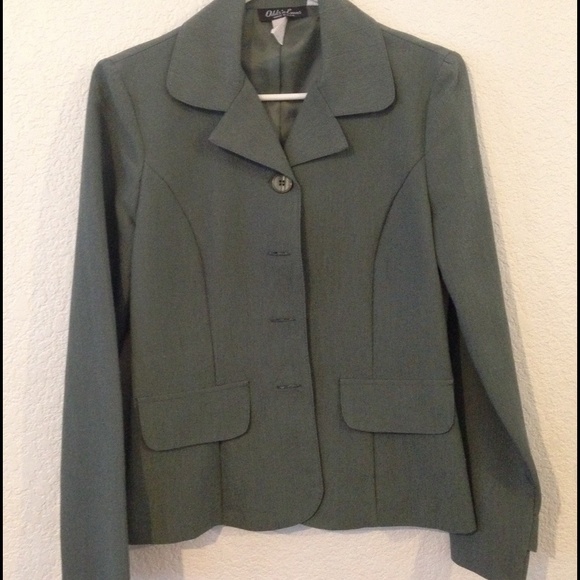 Button up grey/green blazer