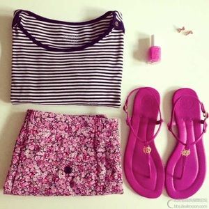 TORY BURCH PINK LEATHER SANDALS