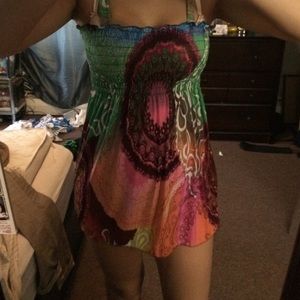 Tassel Boat Neck Flutter Sleeve Cover Up
