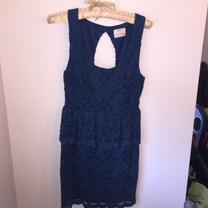 Blue green Urban Outfitter cocktail dress.