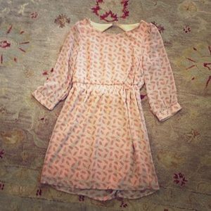 Pink open back dress