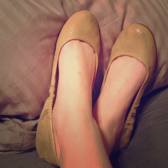 Steve Madden Nude patent-faux leather Flats