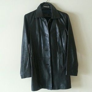Tahari Leather Coat