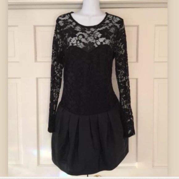 ASOS Black Lace & Peplum LBD - Picture 3 of 4