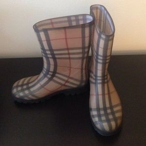 Burberry rain boots