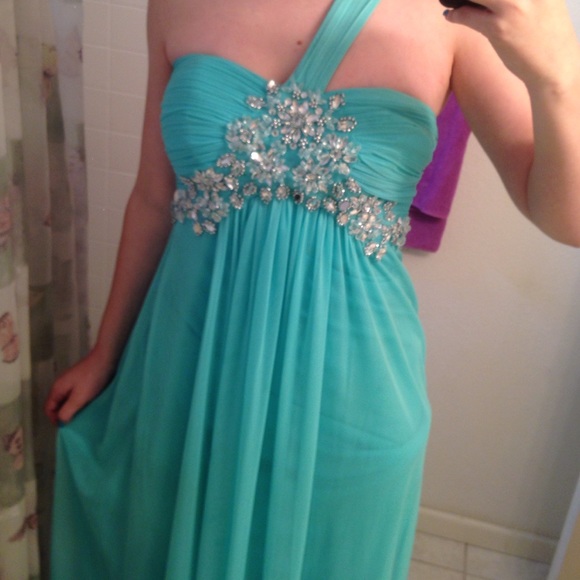 Turquoise prom dress - Picture 1 of 4