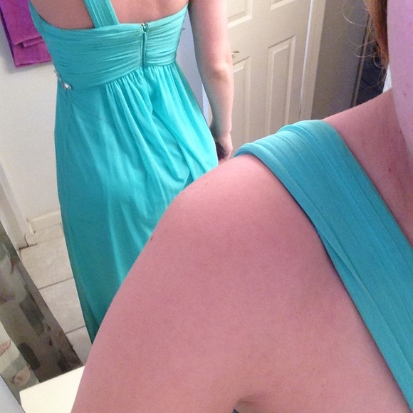 Turquoise prom dress - Picture 4 of 4