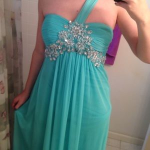 Turquoise prom dress