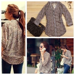 Chiffon Leopard Blouse