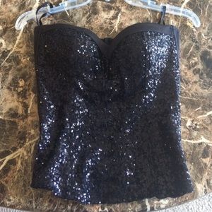 Charlotte Russe sexy sequin corset top