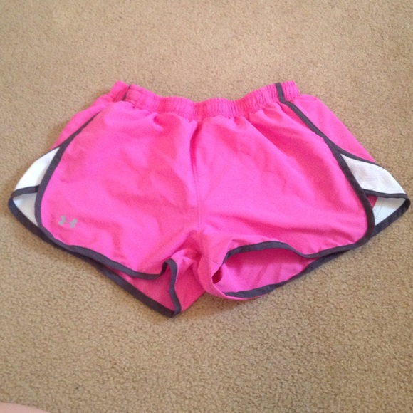 Pink under armour shorts