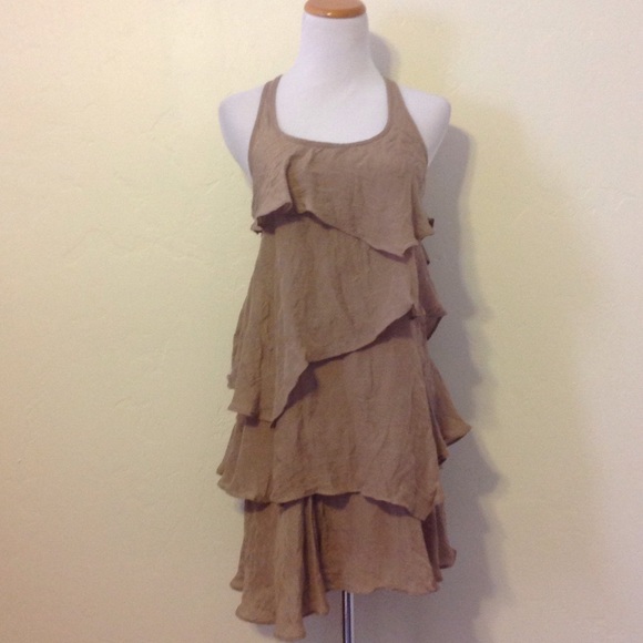 BUNDLED! Khaki Tiered Dress - Picture 4 of 4