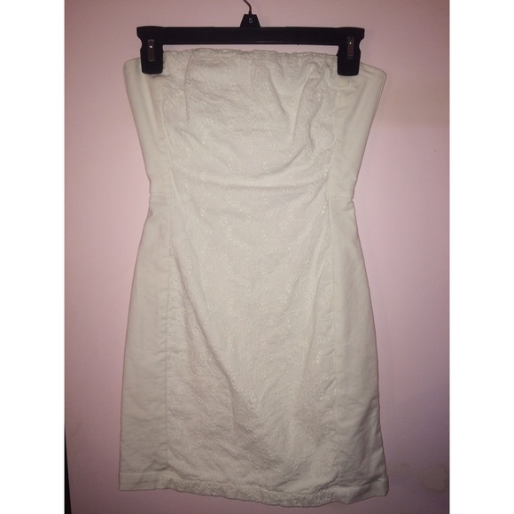 White Strapless H&M Dress