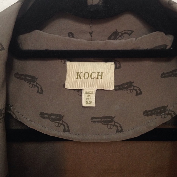 KOCH 100% Silk Gun-printed Blazer (hand printed) - Picture 3 of 4