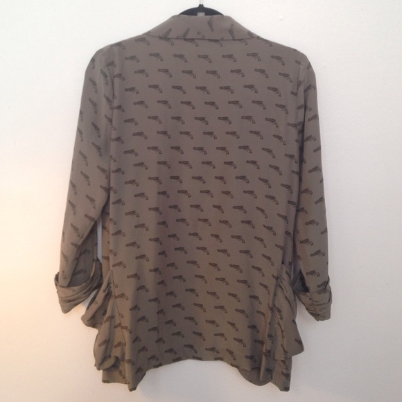 KOCH 100% Silk Gun-printed Blazer (hand printed) - Picture 4 of 4