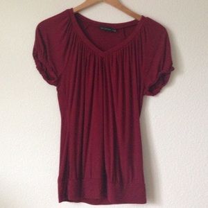Burgundy flowy top from The Limited