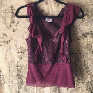 Elegant maroon Free People top