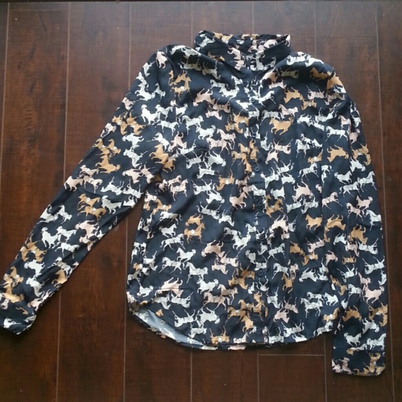 Horse print blouse