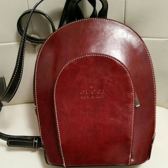 Red gucci backpack