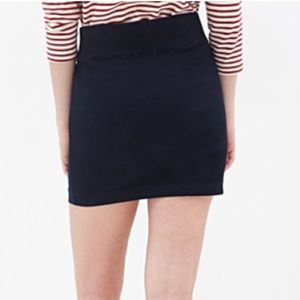 black mini skirt
