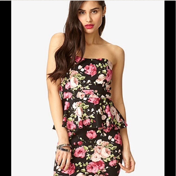 Floral Peplum Dress