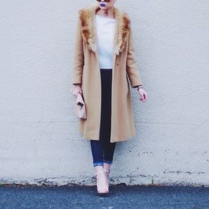 Vintage Fur Collar Coat