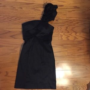 Tight one shoulder black dress!