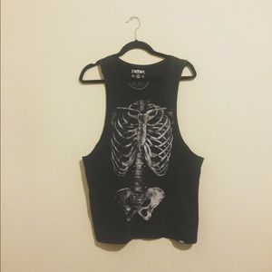 Skeleton Rib Cage Muscle Tee