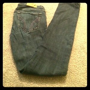 Navy blue Hollister skinny jeans