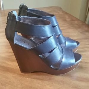 Loft Brown Wedge Sandals
