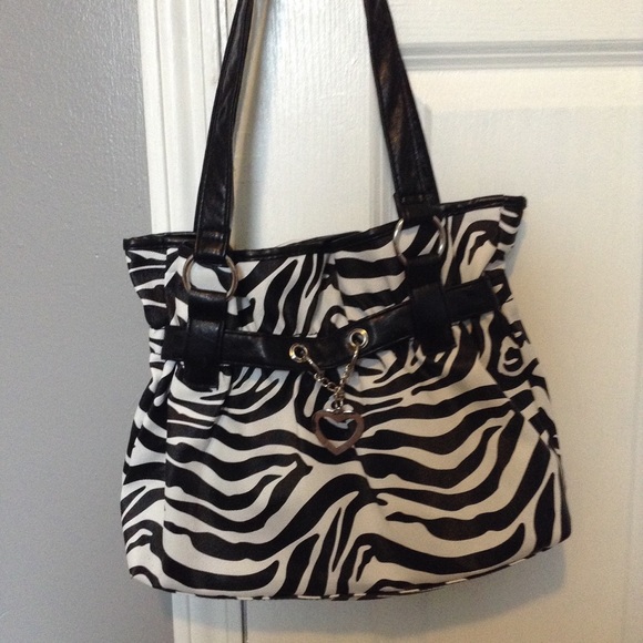 Zebra print tote bag