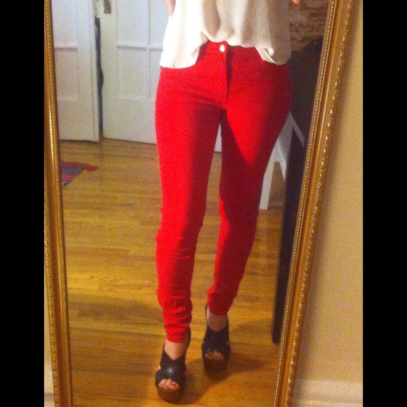 Zara red pants