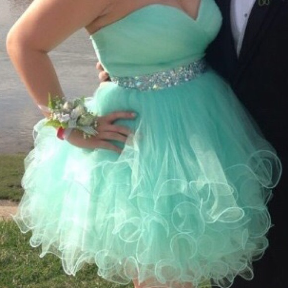 Mint Prom Dress - Picture 2 of 4
