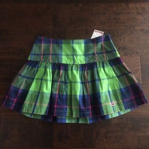Green plaid Hollister skirt 💚💙