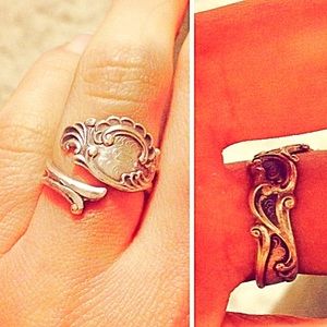 Handmade spoon ring - sterling silver