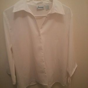 White button up blouse