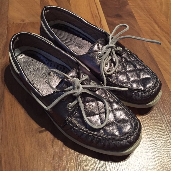 Sperry Shoes - Sperry Topsider Women's 6.5 Platinum Boat Shoes
