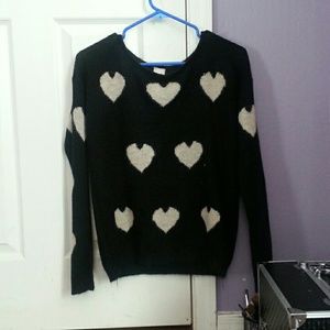 Graphic heart sweater