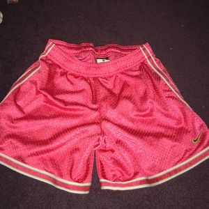 pink nike shorts