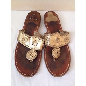 Gold Jack Rogers sandals
