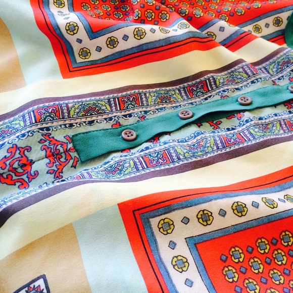 BUNDLEDHP x2[clover canyon] hi-lo patterned blouse - Picture 3 of 4