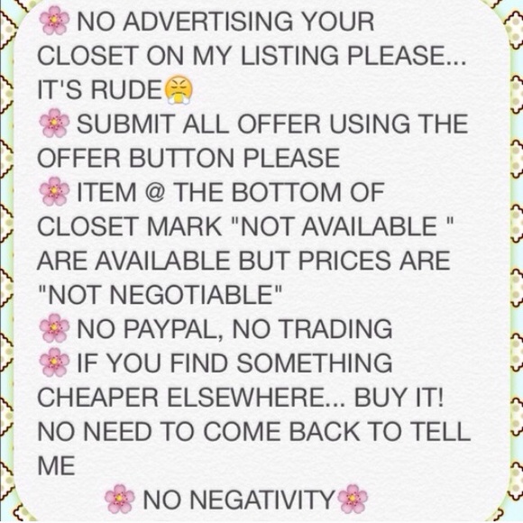 🎉CLOSET RULES🎉 - Picture 2 of 2