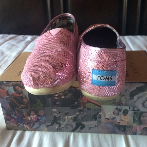 Pink Glitter Toms
