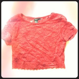 Lace crop top