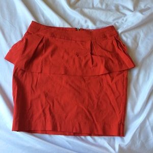 High waist peplum skirt